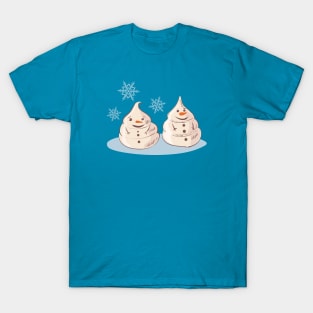 Snowmen with snowflakes T-Shirt